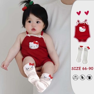 Bộ áo liền quần dễ thương Girls Sling Body Onesie Bộ hoạt hình mùa hè 0-24 tháng