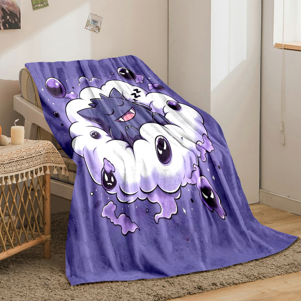 Chăn Gengar siêu mềm và dày, chăn sofa flannel chống đóng cọc phù hợp cho mọi mùa, thích hợp cho giư