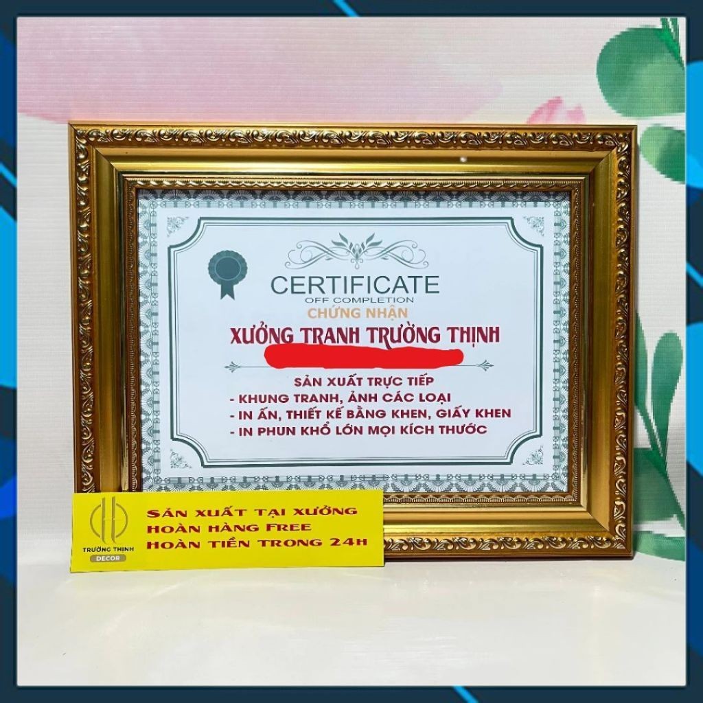 Khung bằng khen A4 + A3 ( bản to 5cm )