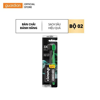 Bàn Chải Đánh Răng Siêu Mềm Mại Closeup Precision Clean (Giao Màu Ngẫu Nhiên 2 Cây) | Guardian Việt Nam