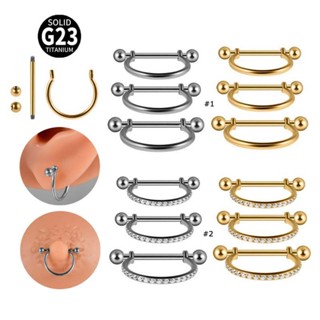  1 Cái G23 Titan với zirconia Không gây dị ứng Tươi Xuyên Núm Vú Vòng Tai Lobe Conch Xuyên 16Gauge 