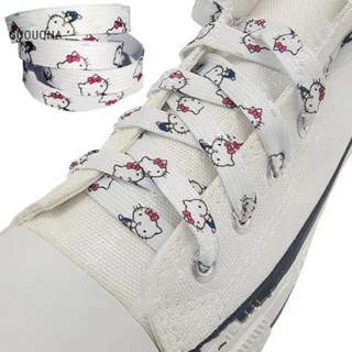  Guouqna 2 Chiếc Sanrio Dây Giày Hoạt Hình Quế Kuromi Hello Kitty Thời Trang Đế Bằng Dây Giày Phụ Kiện Dây Giày 120cm Bé Gái Quà Tặng GUOUqna 