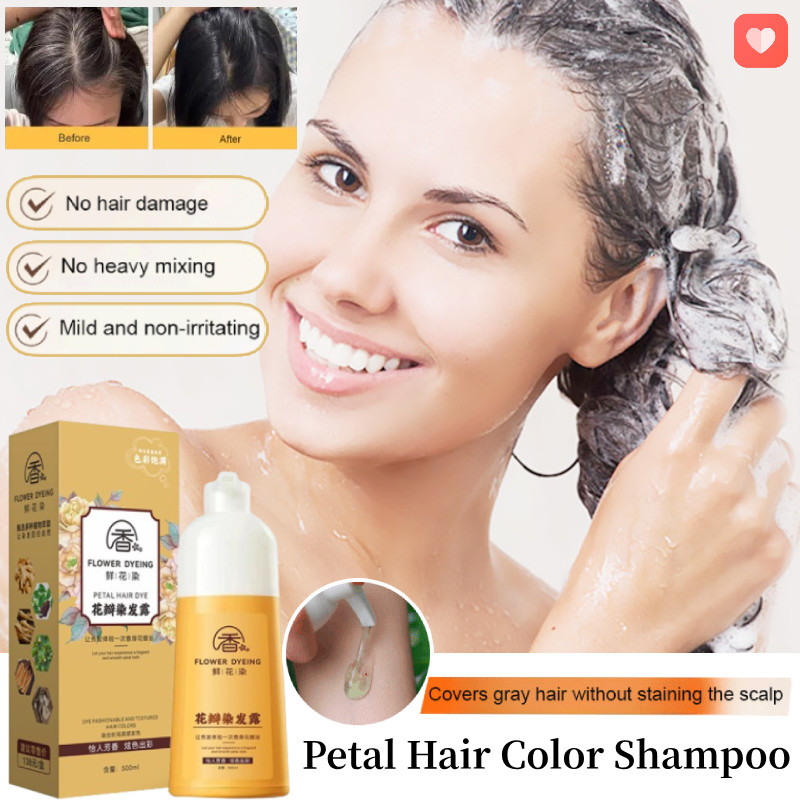 Mild Formula Hair Color Caps Gray Hair Petal Hair Color Bubble Dye Petal Hair Dye