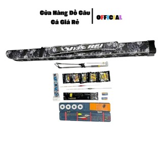  Bộ phụ kiện  bao đựng - 5 Trục- Hộp Lưỡi Câu - Thẻo Câu - Dây cuốn cần - Phao ngày - Phao điện kèm pin - gác cần. 