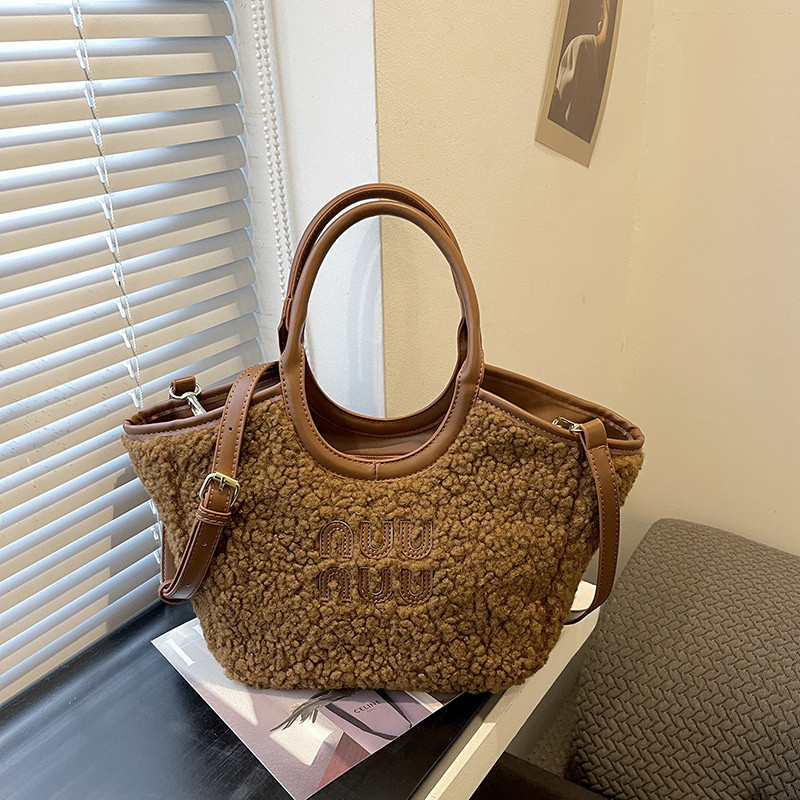 Maill Vintage Sang Trọng Túi Tote Lông Cừu Túi Tote