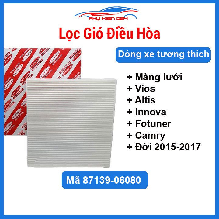Lọc gió điều hoà,lọc gió máy lạnh Innova, Vios, Altis, Camry, Fortuner… màng lưới