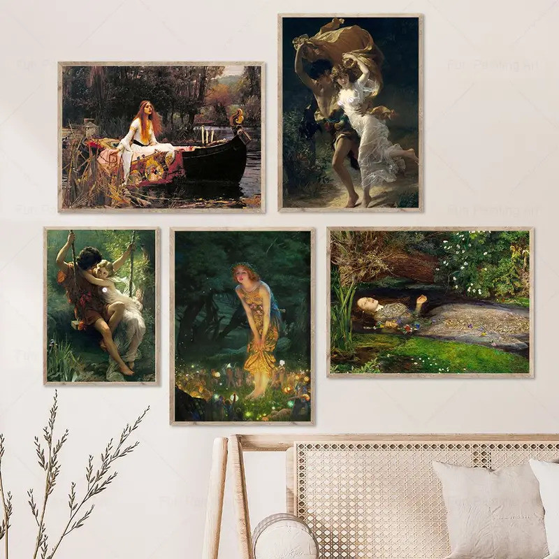Bộ nghệ thuật Pre-Raphaelite, Phòng trưng bày in nghệ thuật treo tường, Chân dung người phụ nữ cổ đi