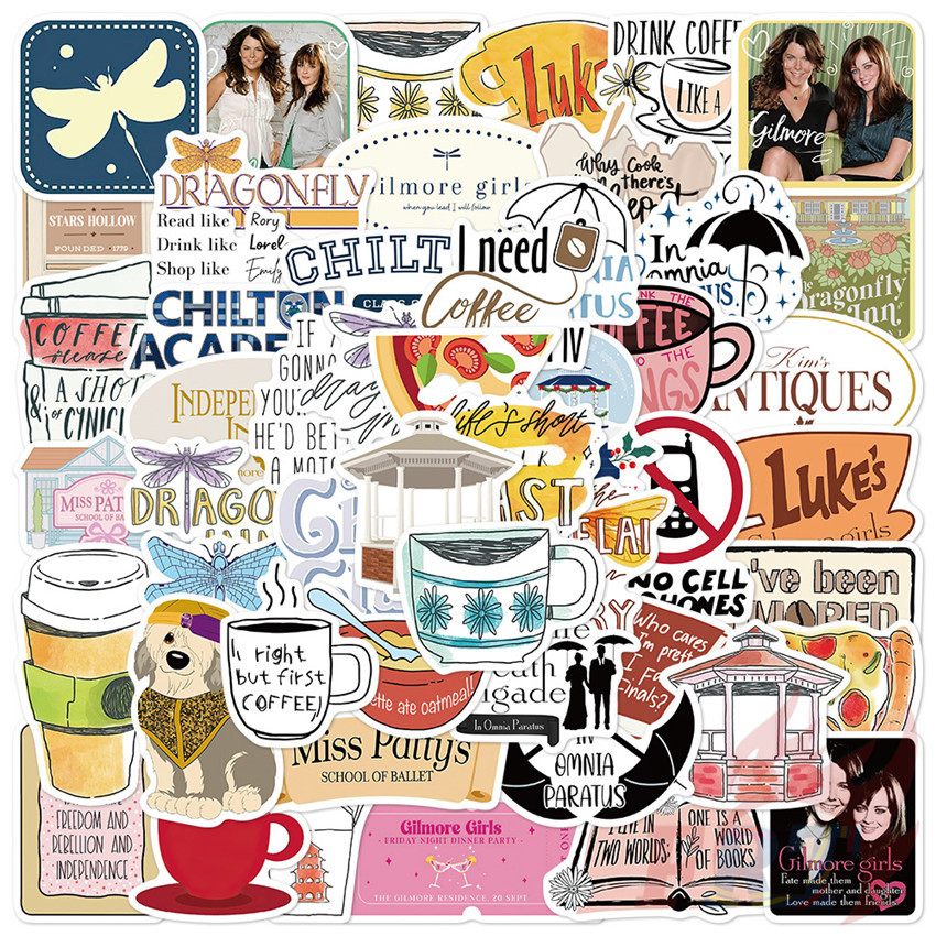 ❉ Gilmore Girls Series 03 Stickers ❉ 50Pcs/Set DIY Waterproof Fashion Doodle Decals Stickers