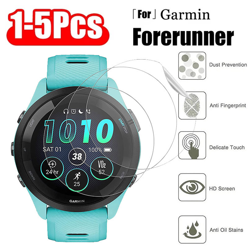 Bộ 5 Miếng Dán Bảo Vệ Màn Hình Hydrogel Mềm Cho Garmin Forerunner 965 955 265 265S 255 255S 245 Watc