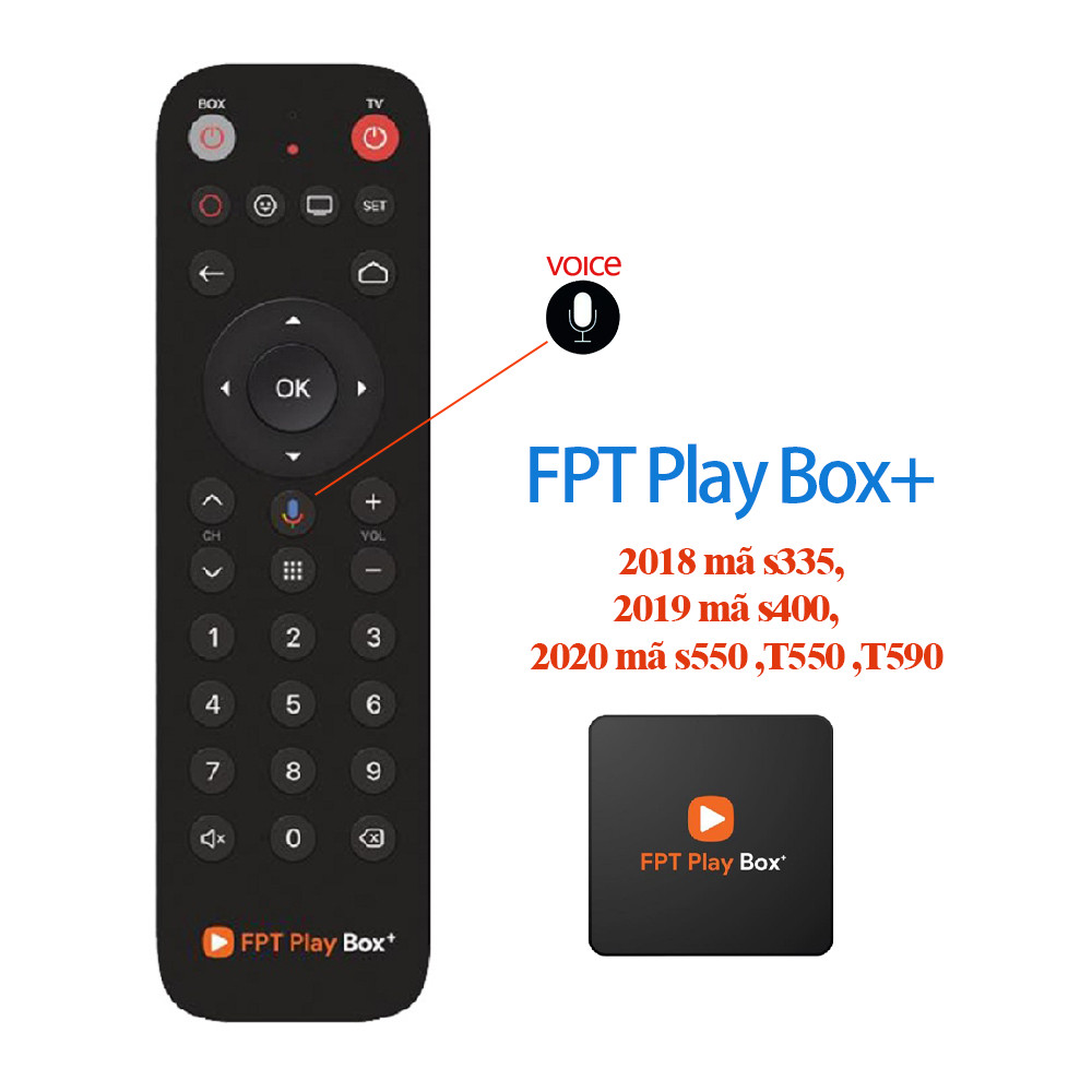Điều khiển từ xa điều khiển đầu FPT PLAY BOX + Co voice 2022 6502021 T5902020 T550, S5002019 S400201