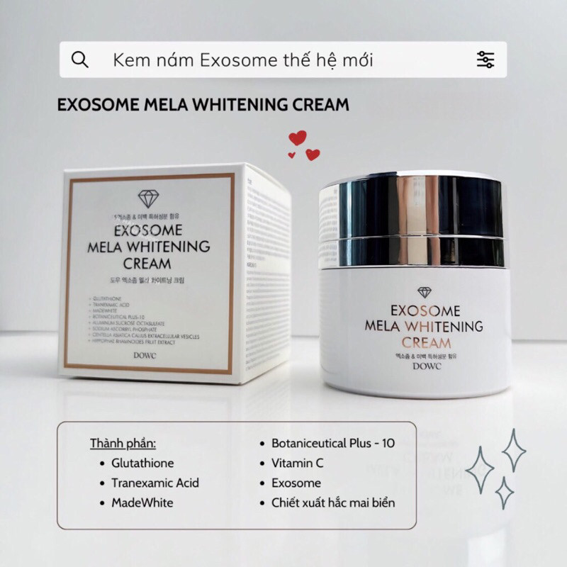 Kem nám thế hệ mới Exosome Mela Whitening Cream 50g