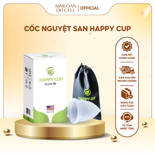 Cốc nguyệt san Happy Cup silicon y tế mềm mại, chống rò rỉ, tái sử dụng an toàn, tiết kiệm