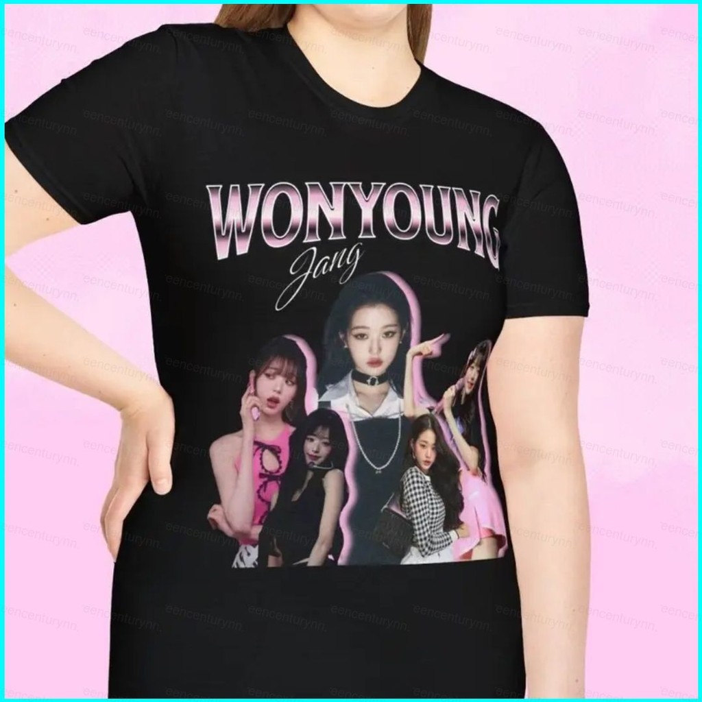 GN IVE Jang Wonyoung mùa hè KPOP Áo thun ngắn tay Anime NG