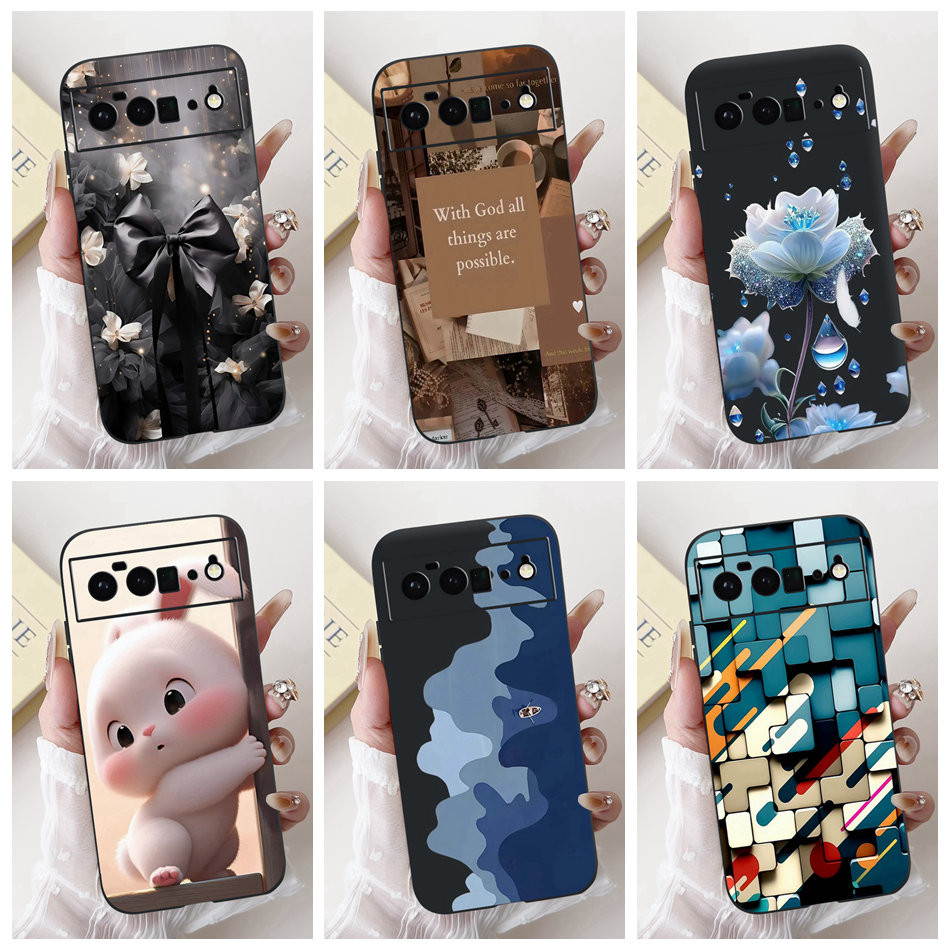 Dành Cho Google Pixel 6 Pro Pixel6 Vỏ Hoa Hoạt Hình Dễ Thương Mới Google Pixel 6 6pro Vỏ Mềm Silicon