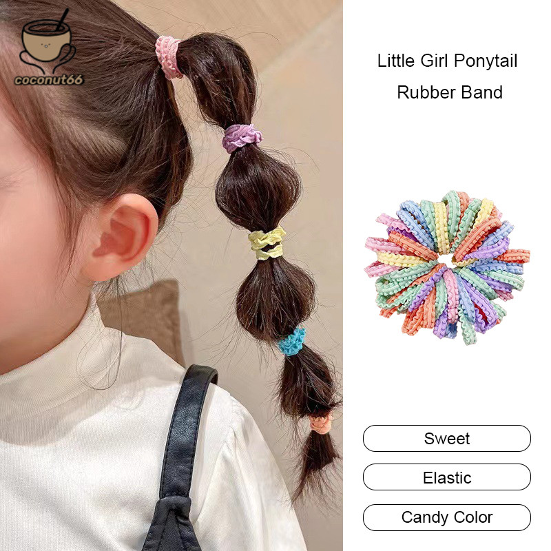 Dây buộc tóc dày đơn giản màu kẹo Dây buộc tóc nhỏ cho bé gái buộc tóc đuôi ngựa