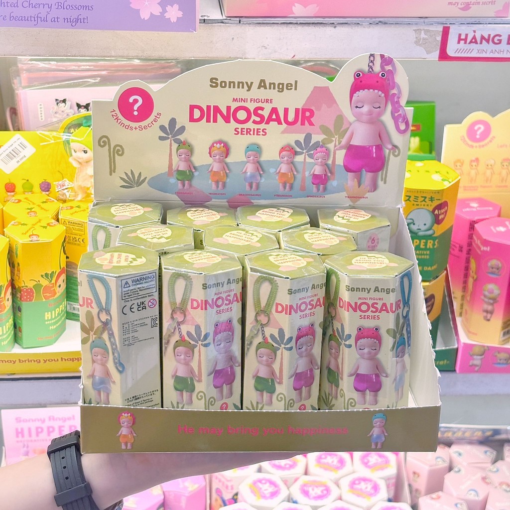 Móc khoá Sony Angel Dinosaur-phát quang-MẪU NGẪU NHIÊN RANDOM-TRIPLE-T STORE