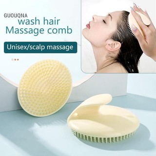 GUOUQNA Thời Trang Dầu Gội Lược Silica Gel Massage Tạo Kiểu Dụng Cụ Kinh Tuyến Bỏ Chặn Tóc Dụng Cụ Giặt GUOUqna
