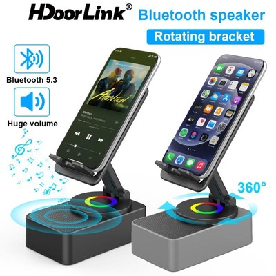 Giá đỡ điện thoại di động HdoorLink 3in1 Loa Bluetooth không dây Power Bank 360° Giá đỡ điện thoại xoay có thể điều chỉnh Giá đỡ bàn