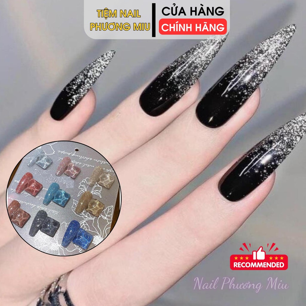 Sơn Nhũ Flash Vendeeni Siêu Sáng Set 9 Màu, Sơn Gel Nhũ Kim Tuyến Siêu Mướt Làm Nail Đậm Đặc, Nhanh 
