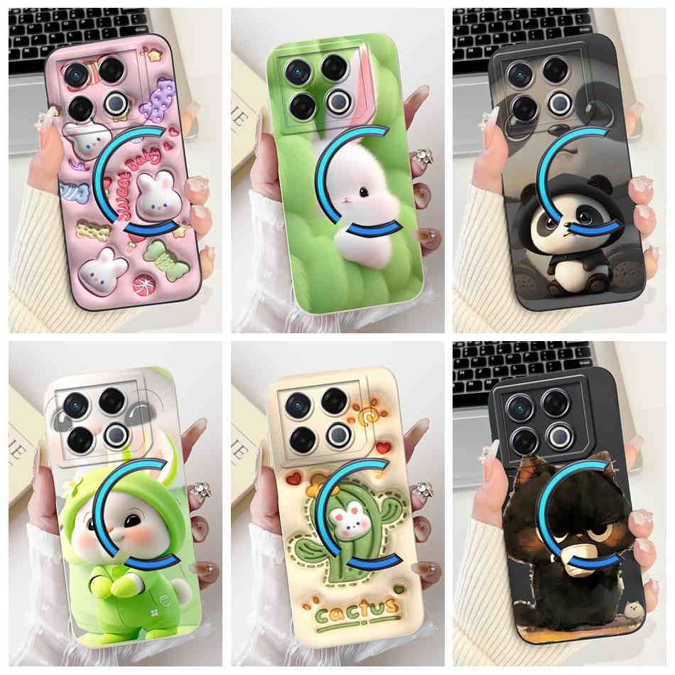 Infinix GT 20 Pro X6871 Vỏ Gấu Trúc Thỏ Dễ Thương Infinix GT20 Pro 5G Vỏ Điện Thoại Silicon Mềm Bảo 