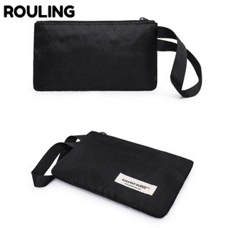 ROULING Túi xách nam , Túi xách vải mỏng màu trơn, Túi vải phong bì