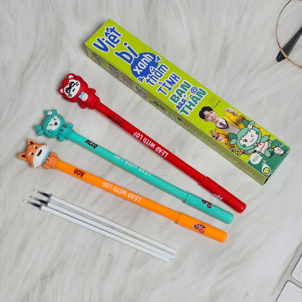 set 5 cây Bút bi Malto chi bi dễ thương kèm 1 ngòi (màu ngẫu nhiên) Hằng Ni Nguyễn Shop