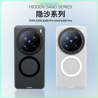 Ốp từ tính mờ cát ẩn Youngkit cho Vivo X200 Pro Mini Matte chống sốc chống rơi chống vân tay