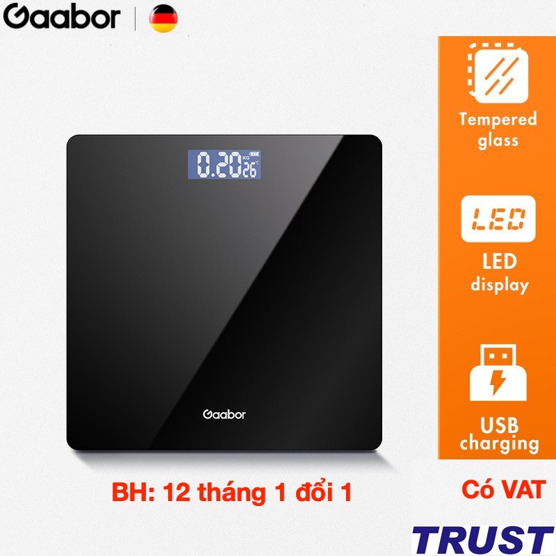 Cân điện tử sức khỏe Gaabor GWS-M01A  / Cân Lifree màn hình LED sạc USB - Chính hãng SIÊU KM từ NAN GIÁ CỰC SỐC