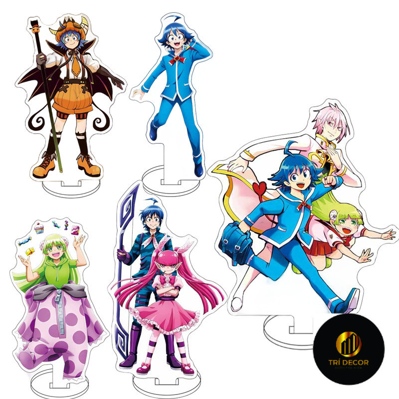 Móc Khoá, Mô Hình Standee Anime Vào Ma Giới Rồi Đấy Iruma-kun Đáng Yêu Trang Trí Bàn Học, Làm Việc