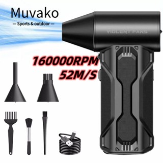 Muvako 160000Rpm Turbofan, Máy thổi bụi tốc độ gió 52m / s Máy thổi bụi Snow Whiz Led Turbo, Máy thổi bụi mạnh mẽ cầm tay Quạt phản lực công suất cao Làm sạch ô tô