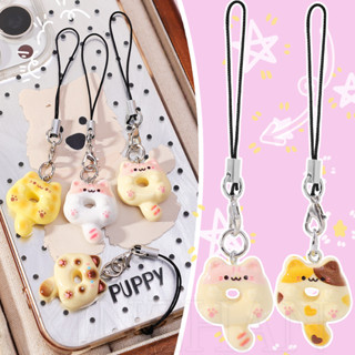 2 / 6 Cái Mặt dây chuyền dây điện thoại di động hình mèo dễ thương - Mặt dây chuyền túi động vật tráng miệng Mini hoạt hình - Móc khóa búp bê bằng nhựa - Quà tặng nhẫn chìa khóa - Cặp đôi treo bùa cho túi xách, điện thoại, chìa khóa ô tô