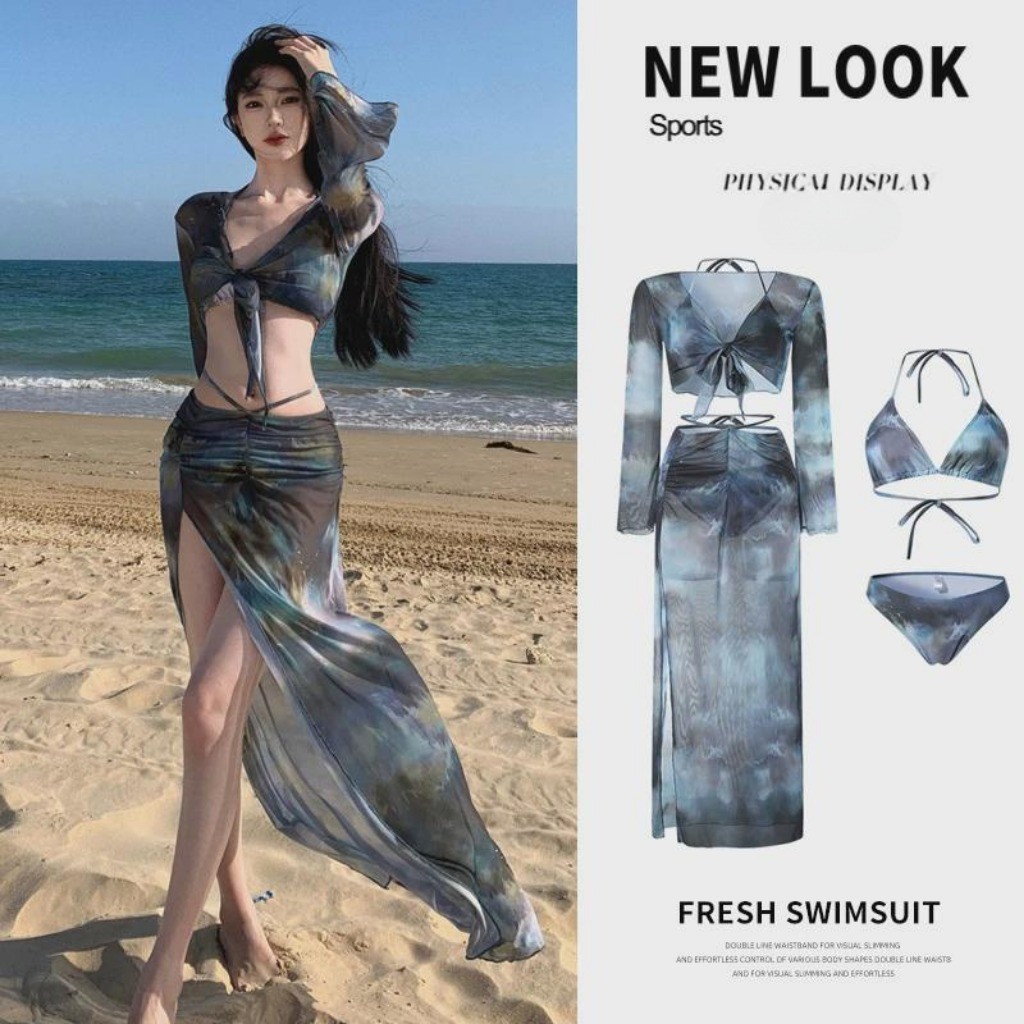 Meet-Adm Bộ Bikini Dài Bốn Mảnh Cho Nữ Bộ Đồ Bơi Gợi Cảm Thời Trang Mùa Hè Mới | BigBuy360 - bigbuy360.vn