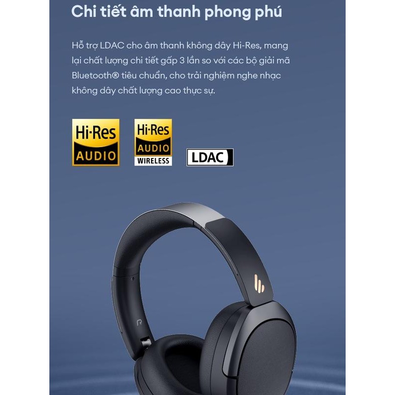 Tai Nghe Bluetooth Chụp Tai EDIFIER W80 | Chống Ồn Chủ Động | Thời Gian Sử Dụng Đến 65H | Bảo Hành 15 Tháng | BigBuy360 - bigbuy360.vn
