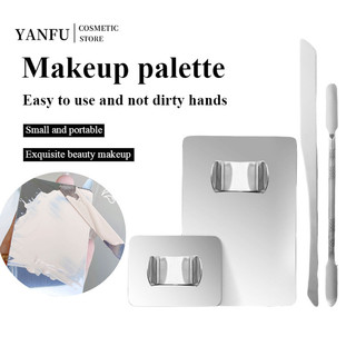 Bảng phấn nền dạng lỏng Bảng trang điểm Thép không gỉ Beauty Blend Foundation Thìa