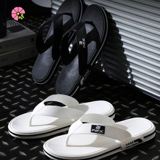 Sutongxue Dép xỏ ngón nam, Dép đi biển chống trượt thông thường, Đồ mặc nhà thoải mái thoáng khí đơn giản đi chơi nam Dép đi chơi tại nhà