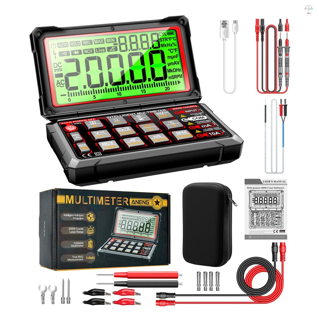 Hilivn) ANENG 623 Đồng hồ vạn năng kỹ thuật số vạn năng ô tô 20000 lần / phút mS PLUSE Động cơ Đo gó