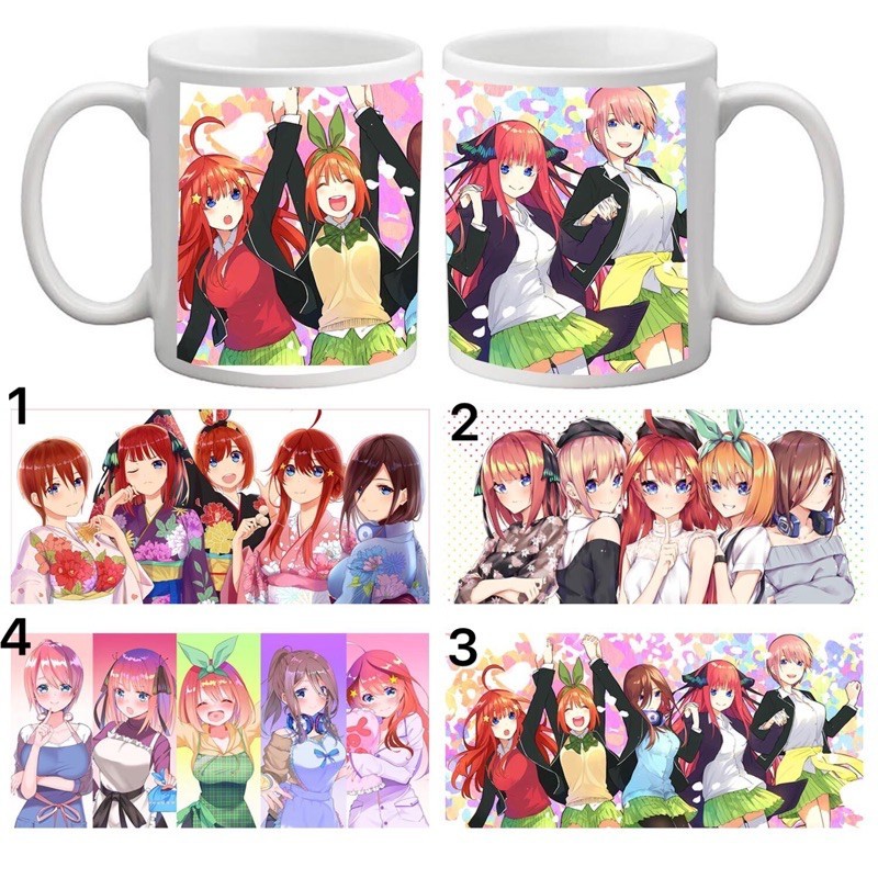 ly sứ anime Go-Toubun no Hanayome in hình /cốc sứ anime Go-Toubun no Hanayome