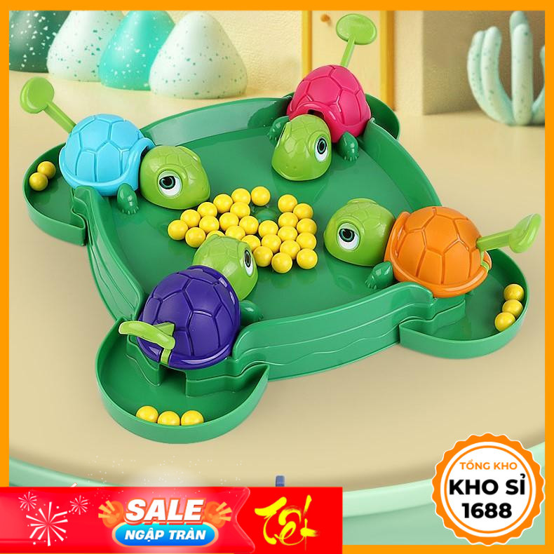 Đồ chơi rùa Pacman tương tác, bộ đồ chơi nhóm rùa đớp mồi vui nhộn gải trí E1521