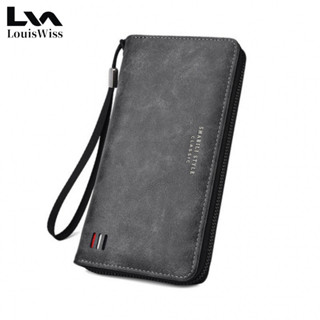 LOUISWISS Nam PU Mềm Đa Năng Dung Tích Lớn Ví Dài Đa Thẻ ID Đựng Thẻ Tín Dụng Ví Kinh Doanh