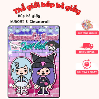 Đồ chơi búp bê giấy Ngôi nhà kuromi và cinamorol toca boca ,đồ chơi thủ công danh cho bé gái