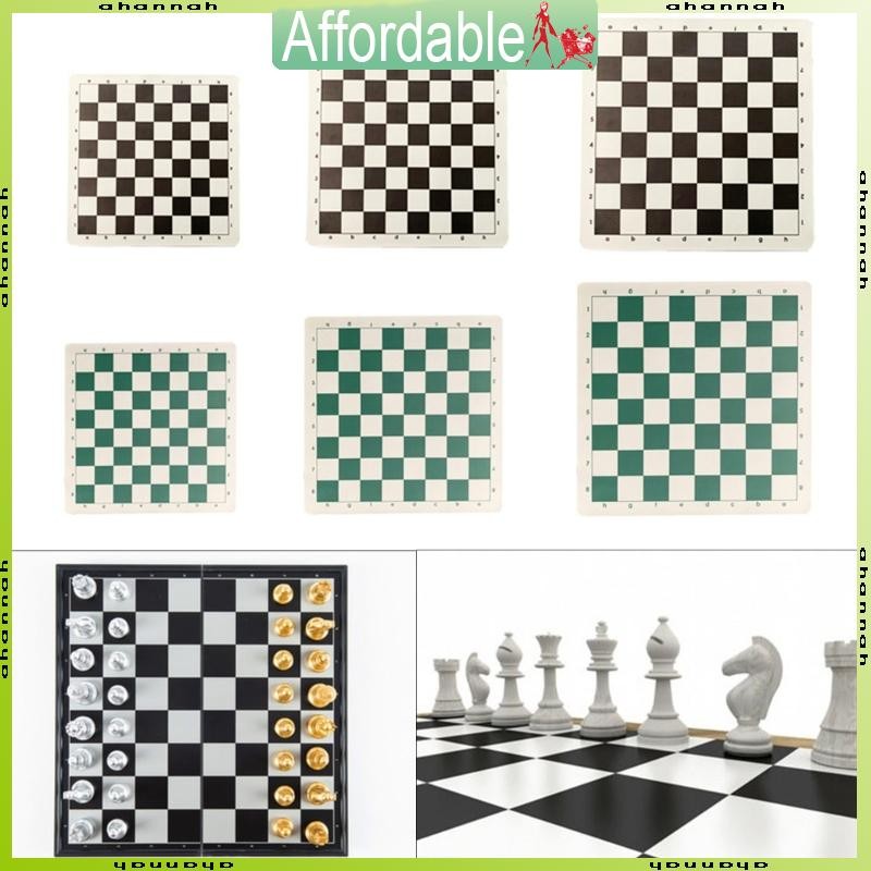 Leather Chess Board Soft Rollable Chessboard Lightweight Tournament Chess Mat