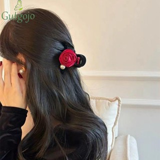 Gutgojo Kẹp Tóc Hoa Hồng Đỏ, Kẹp Tóc Nhung Nơ Vuốt Tóc, Thời Trang Lấy Kẹp Cá Mập Barrettes Nhung Băng Đô Dạo Phố