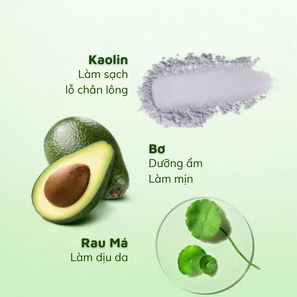 Mặt Nạ Sủi Bọt Bơ Thải Độc YINBA - Mặt Nạ Bơ YINBA Thải Độc Trắng Da, Sach Lỗ Chân Lông, Hết Mụn, Dầu Nhờn, Mềm Mịn Da