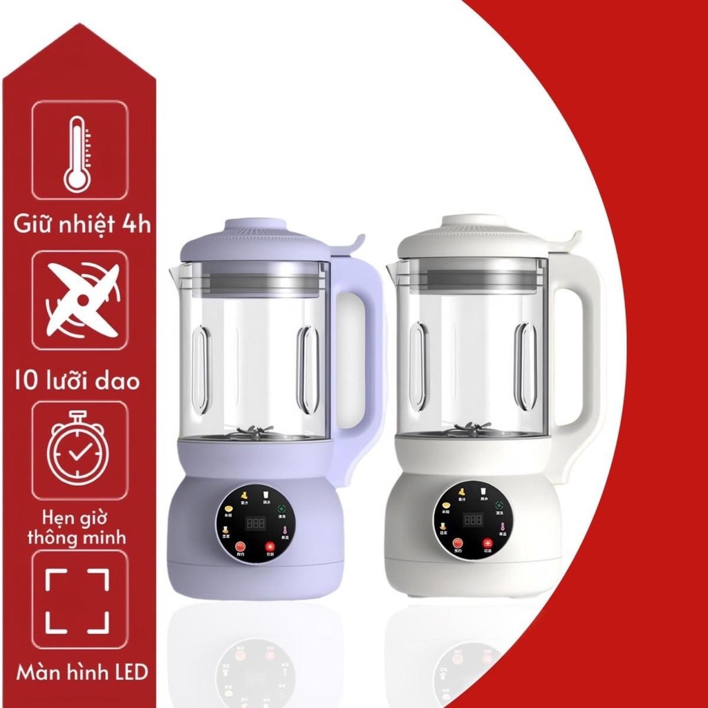 Máy Làm Sữa Hạt OSTMARS Máy Làm Sữa Hạt Dung Tích 1100ML 8 Chức Năng Bản Sử Dụng Tiếng Việt Đa Chức 