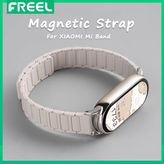 Vòng từ tính mỏng cho Xiaomi Mi Band 9Pro 8 pro 9 8 NFC Dây đeo cổ tay thể thao cho Miband 7 6 5 4 3 NFC Đồng hồ thông minh Vòng đeo tay silicon Phụ kiện Vòng tay Redmi Watch 4 5