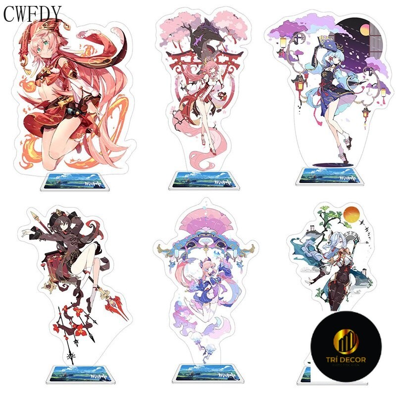 Mô hình Standee Game Genshin Impact Arcylic Stand Figure Hutao Ganyu Raiden Shogun Venti Ayato Kokom