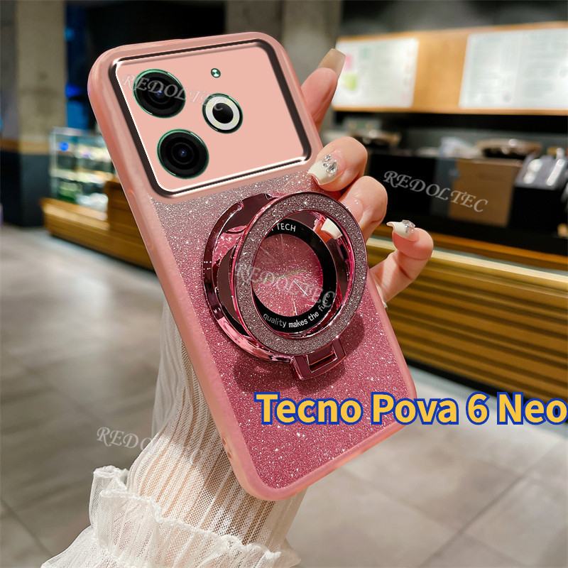 Ốp lưng Tecno Pova 6 Neo 2024 Thiết kế mới Vỏ lấp lánh trong suốt Tecno Pova6Neo Pova6 Neo Pova 6NEO
