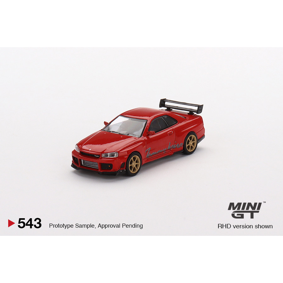 MINIGT 1: 64 Nissan Nissan GTR R34 RZ Đỏ JDM Hợp Kim Xe Model 543
