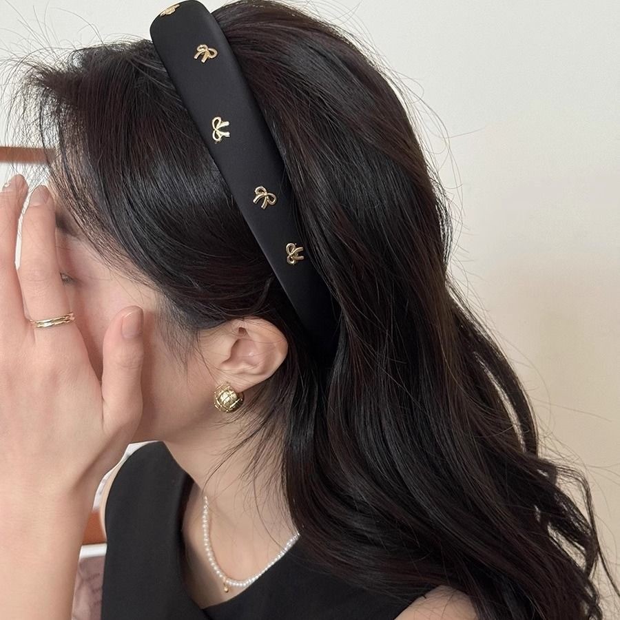 Băng đô nơ 2025 dành cho nữ phong cách mới Băng đô đầu lâu cao