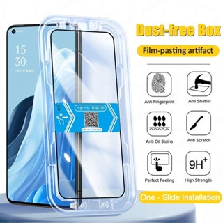 Kính cường lực khung tự dán Cho OPPO A3 A5 A9 F9 F11 Pro A15 A16 A17 A18 A31 A33 A38 A53 A54 A55 A58 A74 A76 A78 A79 A91 A92 A94 A95 A96 A98 Reno 2 3 4 5 7 8 8T 11 12 13 14 F 5G